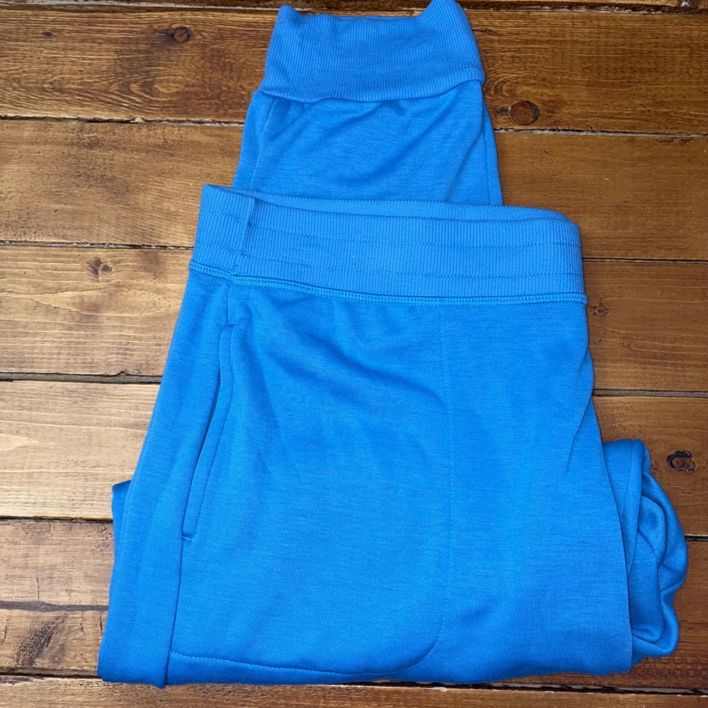 Tek Gear On-the-Go Joggers Womens XL Blue Knit Elastic Waist Pockets Sweatpants